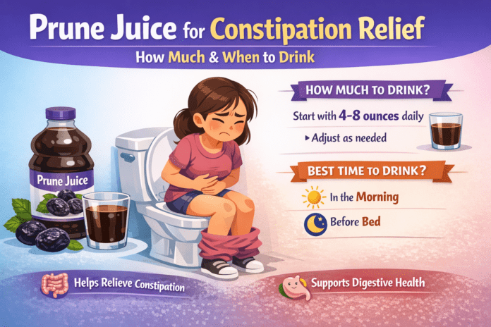 Prune Juice for Constipation Relief