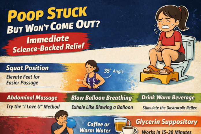 Poop stuck but won’t come out