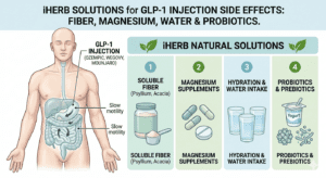 best iherb supplements for ozempic constipation infographic