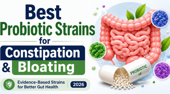 Best Probiotic Strains for Constipation and Bloating (2026)