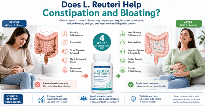 Does L. Reuteri Help Constipation and Bloating Does L. Reuteri Help Constipation and Bloating?