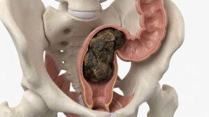 Fecal impaction illustration