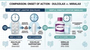 Which Works Faster, MiraLAX or Dulcolax