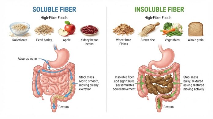 soluble vs insoluble fiber for constipation