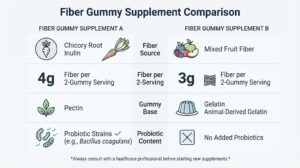 Amazon Basics Fiber Gummies vs Vitafusion